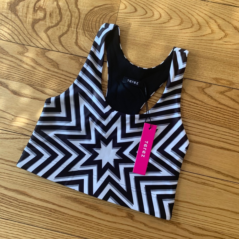 TEREZ Starburst racer back sports bra NWT